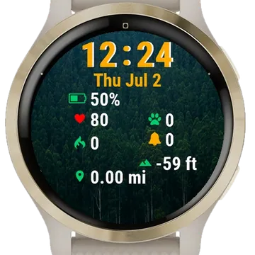 Group Trees Background Garmin watch face preview