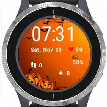 Grunge Halloween Garmin watch face preview