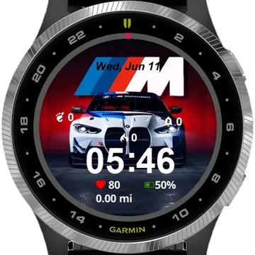 GT4 BMW Garmin watch face preview