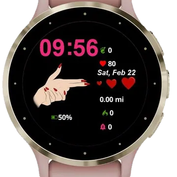 Gun Hearts Garmin watch face preview