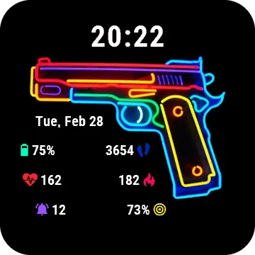 Gunwatch Garmin watch face preview