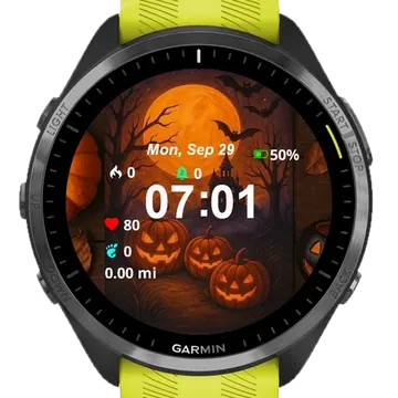 Halloween Art Garmin watch face preview