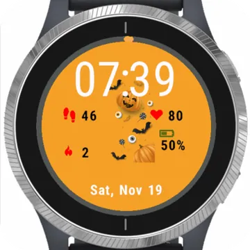 Halloween Background Design Garmin watch face preview