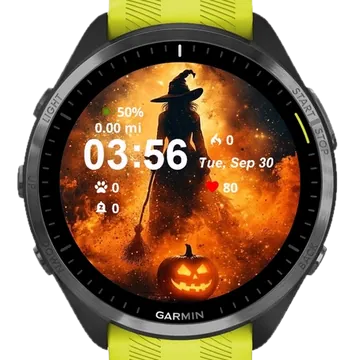Halloween Background Garmin watch face preview