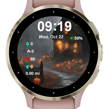 Halloween Cabin Garmin watch face preview