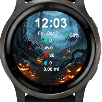 Halloween Cartoon Garmin watch face preview