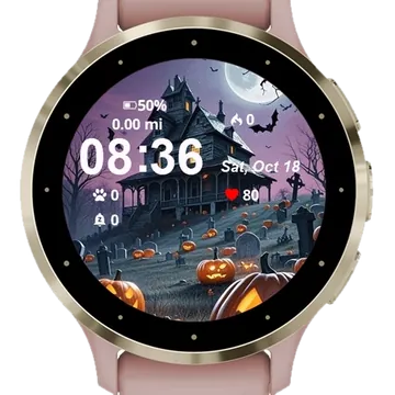 Halloween Castle Garmin watch face preview