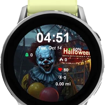 Halloween Clown Garmin watch face preview
