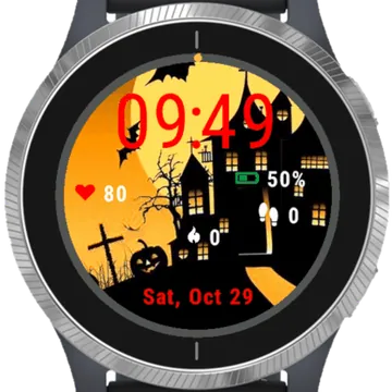 Halloween Day Garmin watch face preview