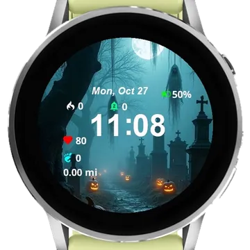 Halloween Decor Garmin watch face preview