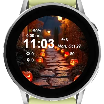Halloween Decoration Garmin watch face preview