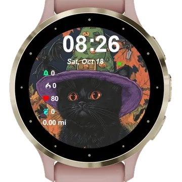 Halloween Kitten Garmin watch face preview