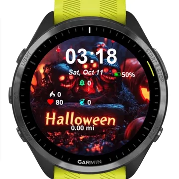 Halloween Now Garmin watch face preview