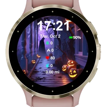 Halloween Porch Garmin watch face preview