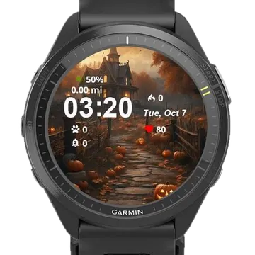 Halloween Pumpkins Garmin watch face preview