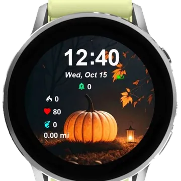 Halloween Pumpkins Garmin watch face preview