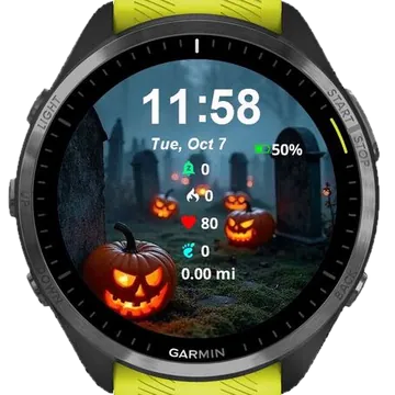 Halloween Yard Garmin watch face preview