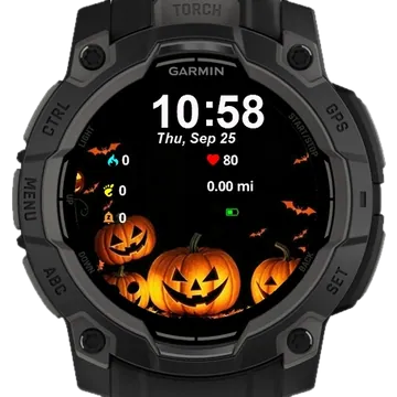 Halloween Garmin watch face preview