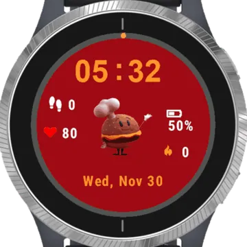 Hamburger Garmin watch face preview
