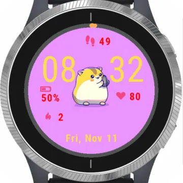Hamster Eating Garmin watch face preview