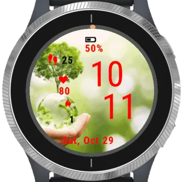 Hand Holding Glass Globe Garmin watch face preview