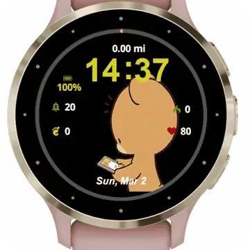Happy Bear Garmin watch face preview