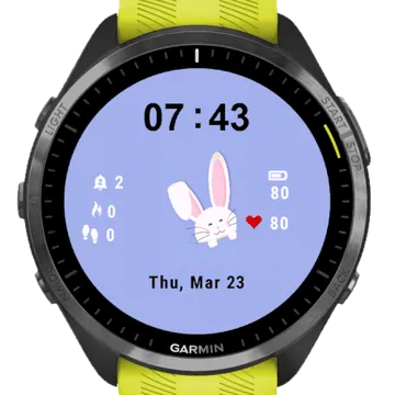 Happy Bunny Garmin watch face preview