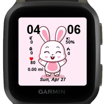 Happy Bunny Garmin watch face preview