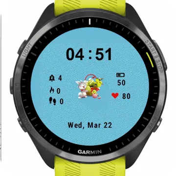 Happy Bunny Garmin watch face preview