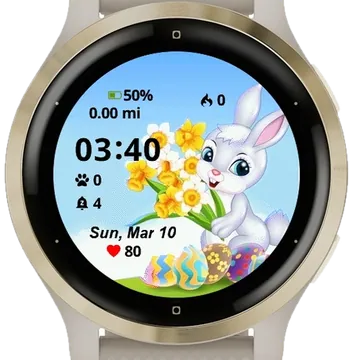 Happy Bunny Garmin watch face preview
