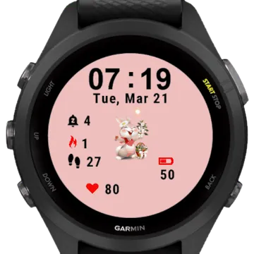 Happy Bunny Garmin watch face preview
