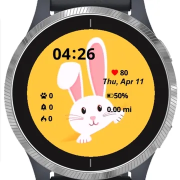 Happy Bunny Day Garmin watch face preview