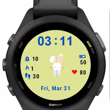 Happy Bunny Easter Garmin watch face preview