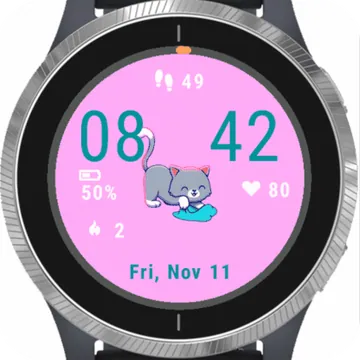 Happy Cat Garmin watch face preview