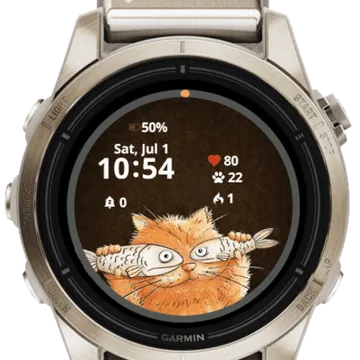 Happy Cat Garmin watch face preview
