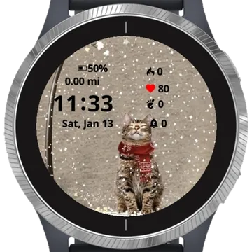 Happy Cat Garmin watch face preview