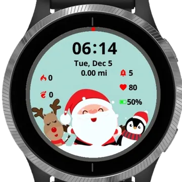 Happy Christmas Penguin Garmin watch face preview