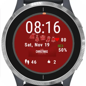 Happy Christmas Garmin watch face preview