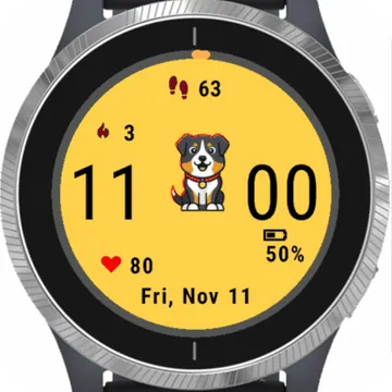 Happy Dog Garmin watch face preview