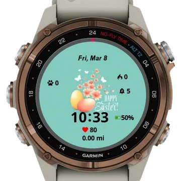 Happy Easter Garmin watch face preview