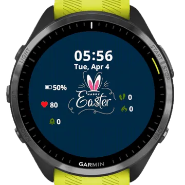 Happy Easter Garmin watch face preview
