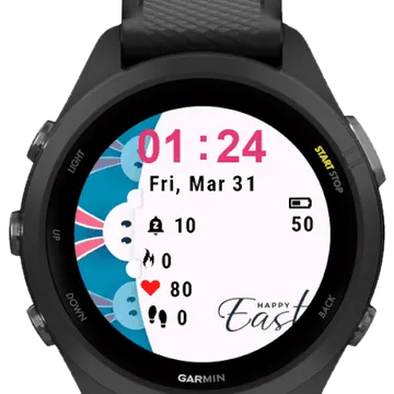 Happy Easter Garmin watch face preview