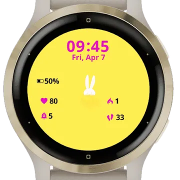 Happy Easter Garmin watch face preview