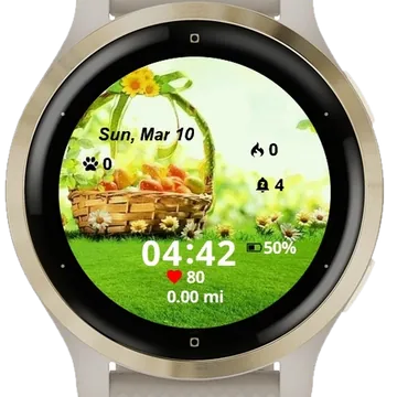 Happy Easter Garmin watch face preview