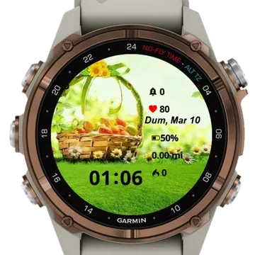 Happy Easter Garmin watch face preview
