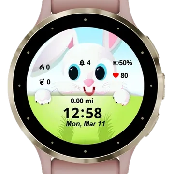 Happy Easter Garmin watch face preview