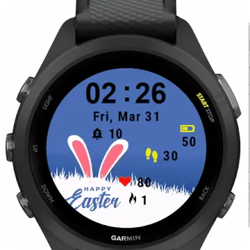 Happy Easter Day Garmin watch face preview