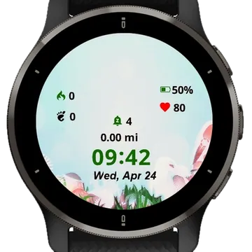 Happy Easter Day Garmin watch face preview
