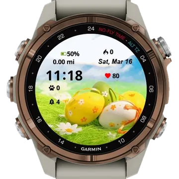 Happy Easter Day Spring Garmin watch face preview