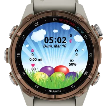 Happy Easter Eggs Garmin watch face preview